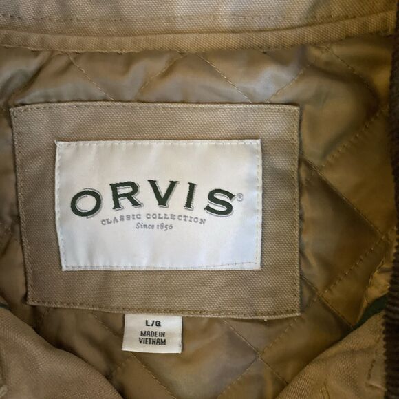 Orvis Jacket Mens Hunting Utility Field Chore Barn Coat Corduroy Collar Large - Picture 2 of 8